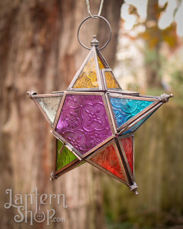 5-point rainbow star lantern