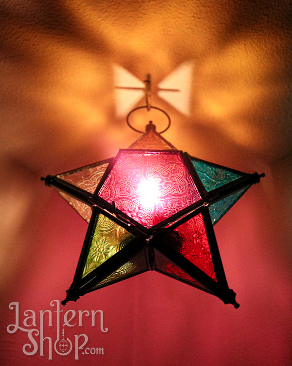 5-point rainbow star lantern