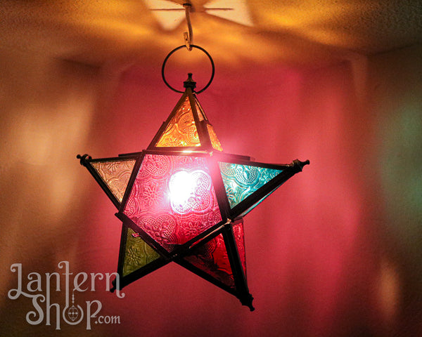 5-point rainbow star lantern