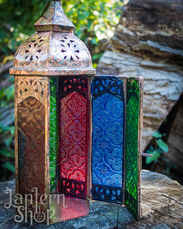 Distressed Copper Tower Lantern