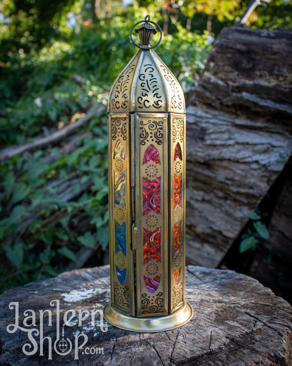 Gold rainbow tower lantern